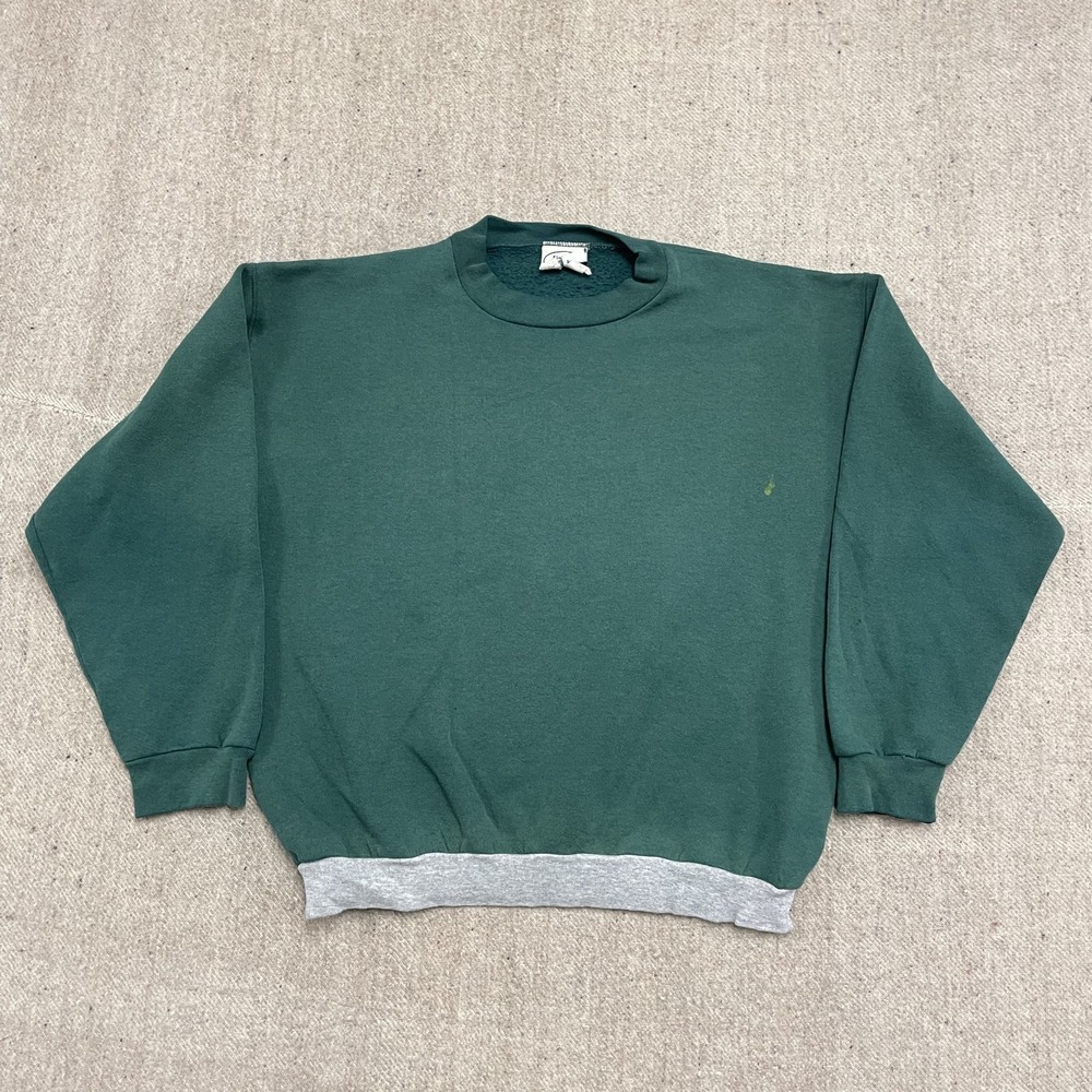 vintage Ultra Fleece Blank sweatshirt mens large Green 1990s